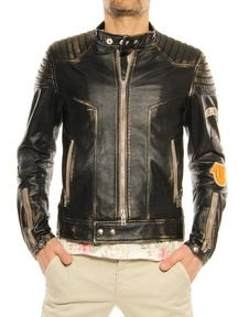 Leather jacket D.r.o.w.s black
